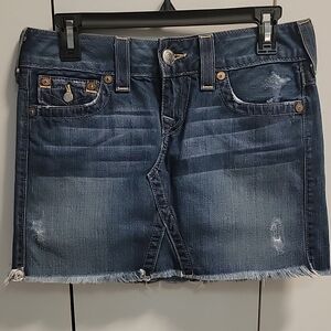 True religion mini jeans skirt.